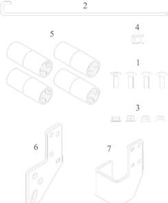 Attachments / 19a70060oem 42, 50and54-Inch Stamped Deck Striper Kit (2019) / Replacement Parts Diagram and Parts List for 2022 Yard Machines Lawn Tractor